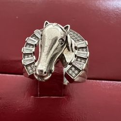 HORSE 925 SILVER RING SIZE 10