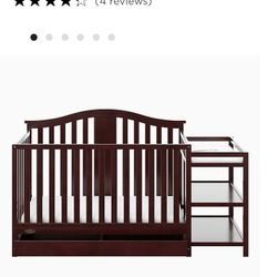 4 In 1 Crib, Toddler Bed, Daybed, And Changing Table
