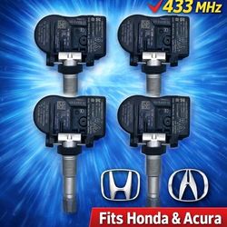 4PCS Genuine OEM TPMS Tire Pressure Sensor 42753-T6N-A01 Honda Acura 433 MHz