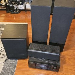Boston Acustics Stereo Setup, Onkyo Reciever, Klipsch Subwoofer