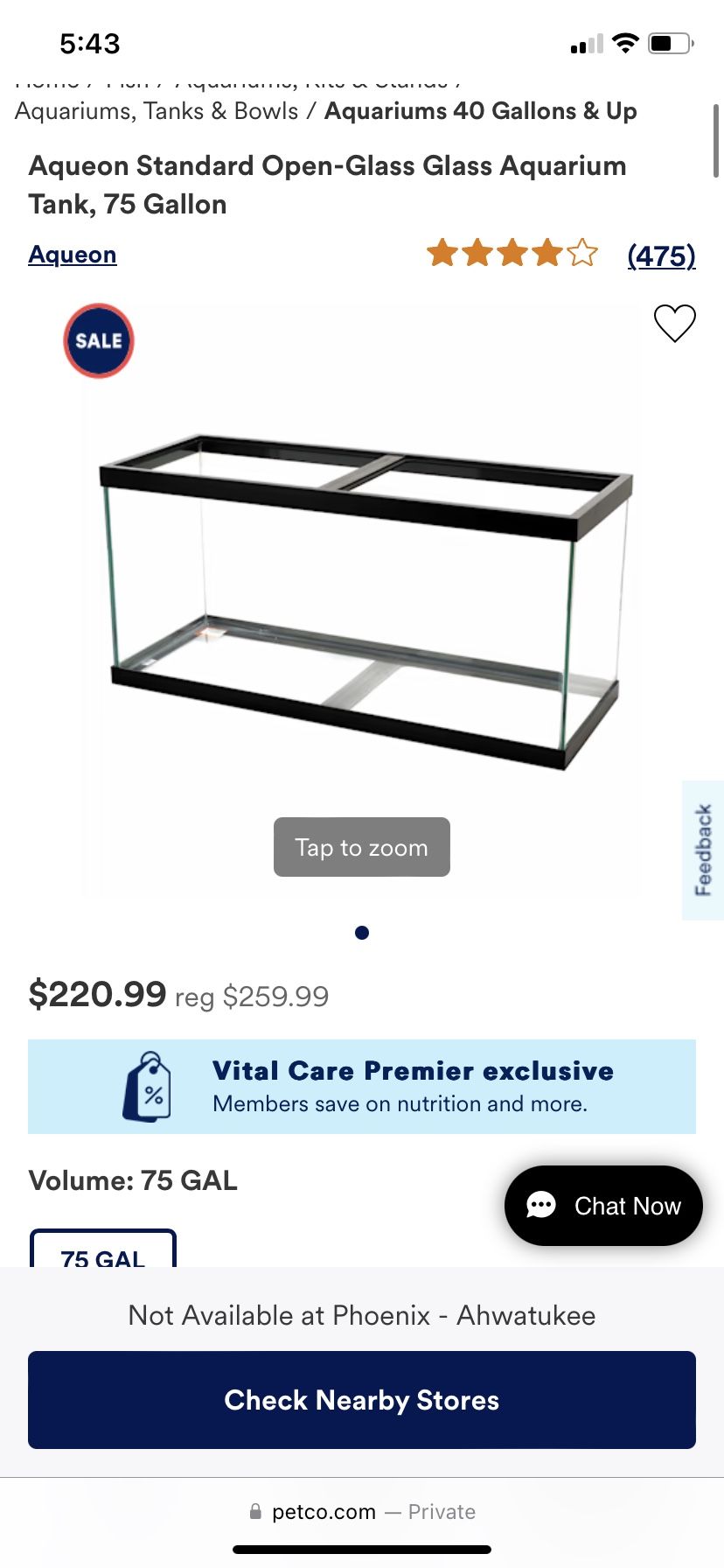 Used Petco Fish Tank