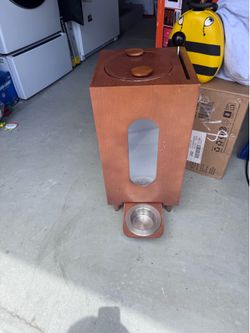 Mid Century Modern Dog Kibble Dispenser