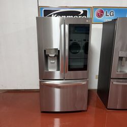 LG 3-door refrigerator with water and ice dispenser, working perfectly. Dimensions: 35 3/4(W) x 34 (D) x 70 (H). Home delivery and installation includ