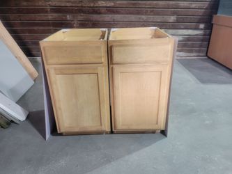 Unfinished Wood Base Cabinets w/ Sides