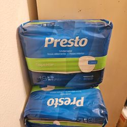 Presto Size Large Supreme Men's Disposable Underwear