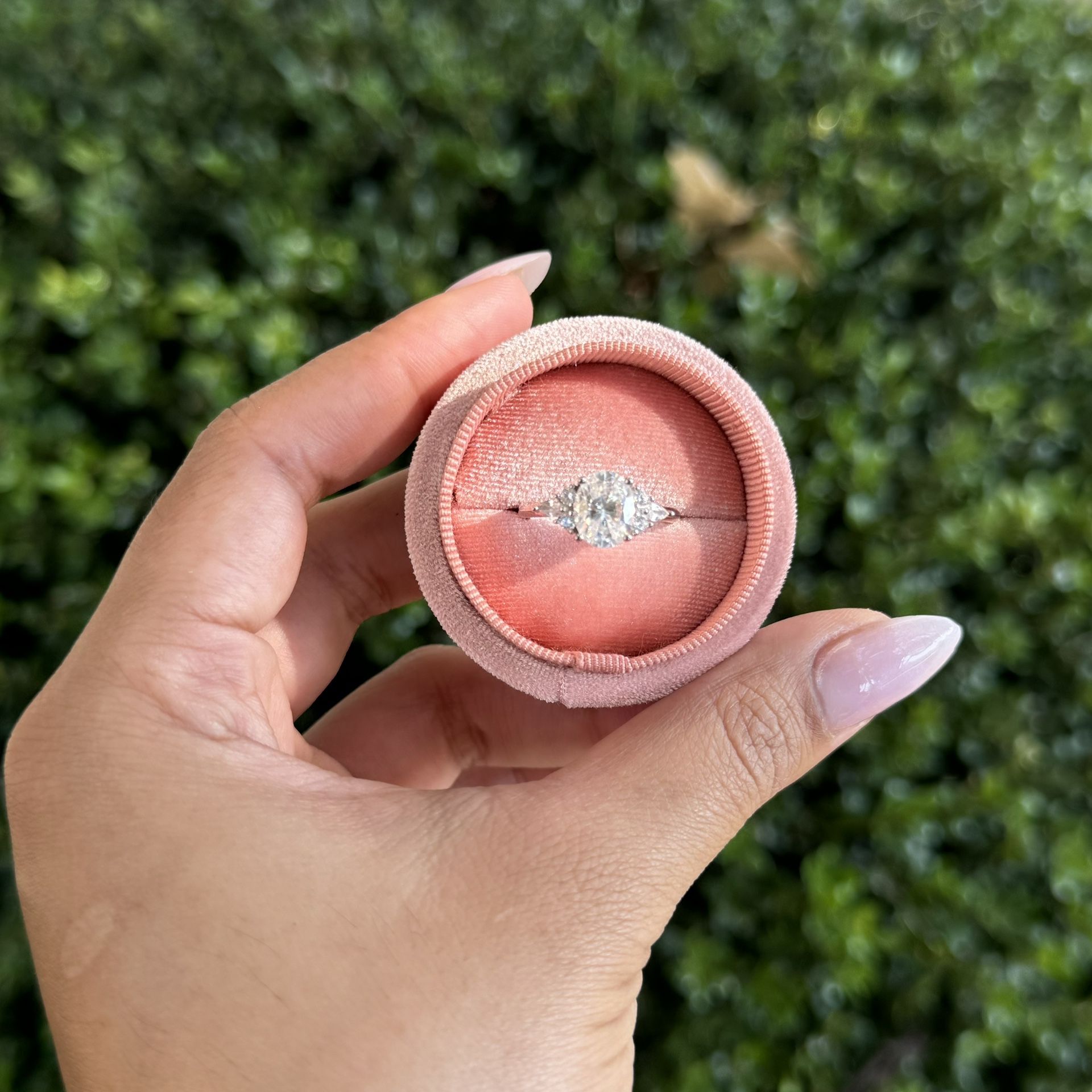 2ct Oval GRA Moissanite promise ring size 6