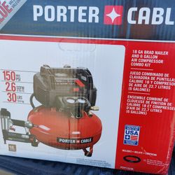 Porter Cable Compressor With Hose And 18g Nailer 