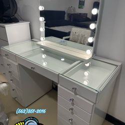 White Led Vanity Lights Dresser Comoda Nueva