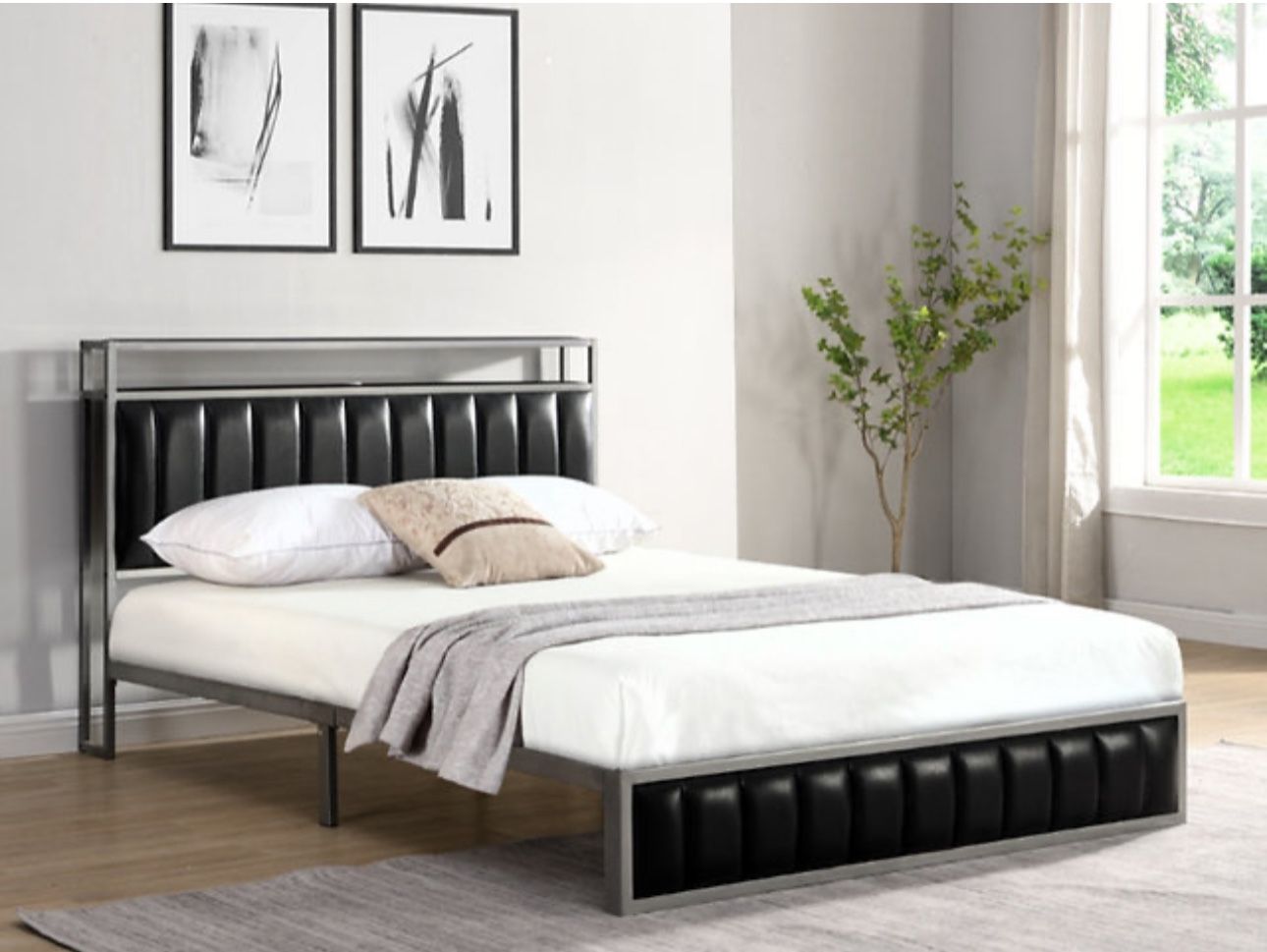 NEW TWIN FULL QUEEN USB PLATFORM BED WITH MATTRESS AND FREE DELIVERY- BEDROOM FURNITURE SECTIONAL SOFA AND FINANCING