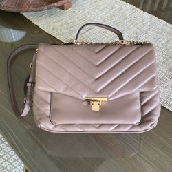 A New Day Quilted Vegan Satchel / Purse / Handbag