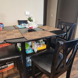 Used Black Diming Table, Wit Storage 