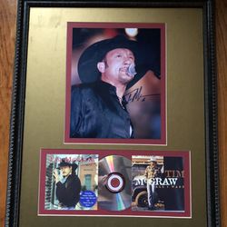 McGraw Autographed Frame
