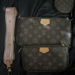 Louis Vuitton LV Monogram Multi Pochette Accessories Light Pink