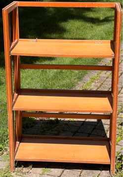 Wooden Folding 3 shelf bookcase bookshelf shelves