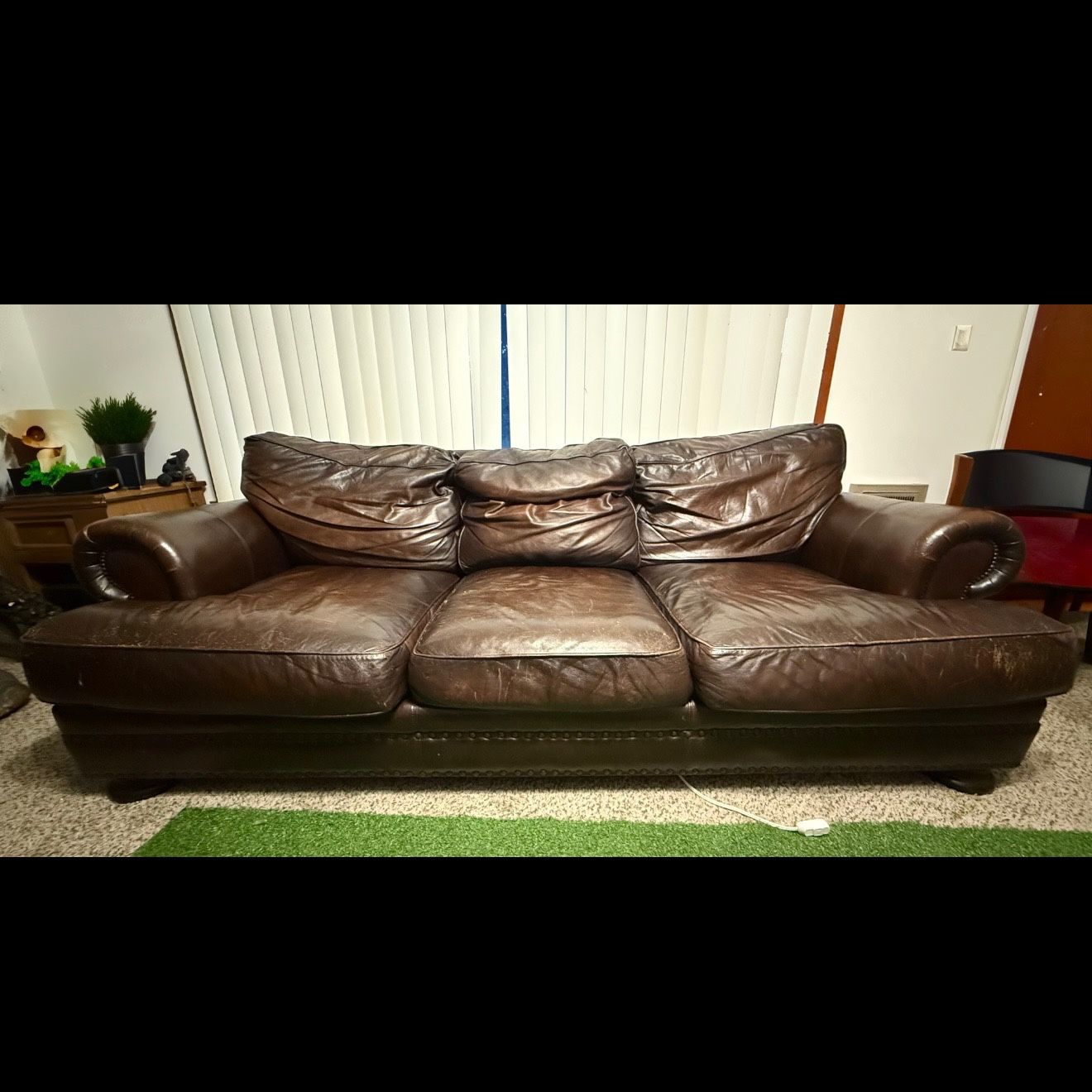 Brown Leather Couch