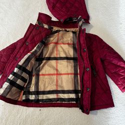 Authentic Burberry Quilted Jacket 3-9 Months 