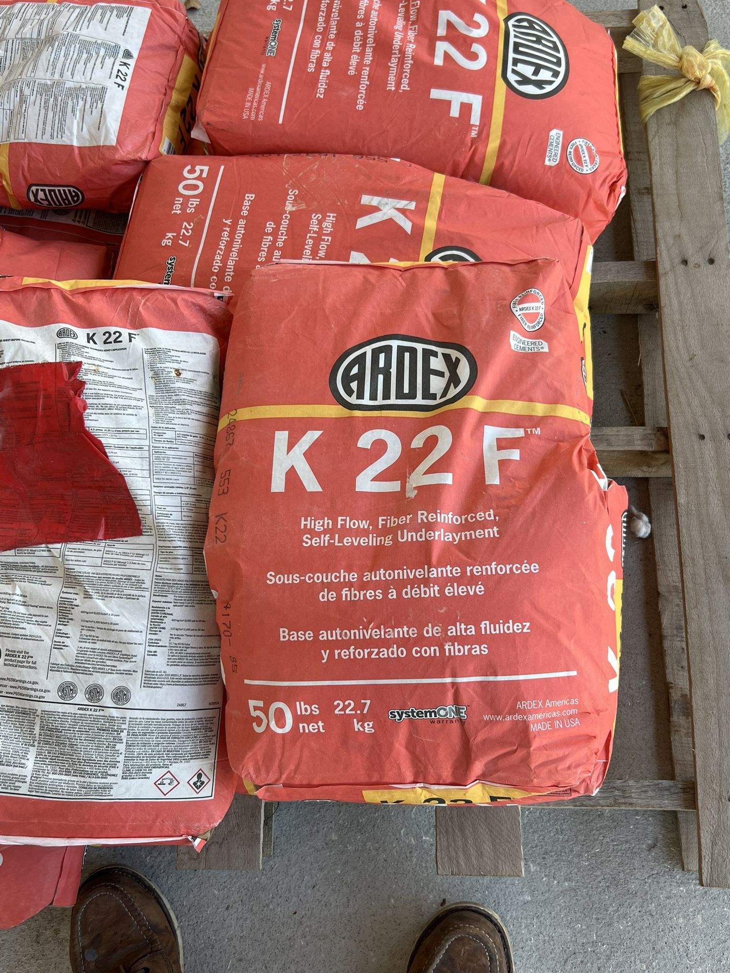 ARDEX K 22 F High Flow, Fiber Reinforcea, Self-Leveling Underlayment 50lb