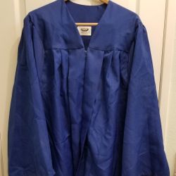 Graduation Gown Jostens Royal Blue Size 6'1"-6'3"