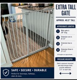 Extra Tall Pressure Mounted Safety Gate
