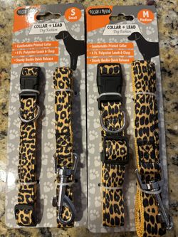 Leopard Print Dog Collars And Leashes