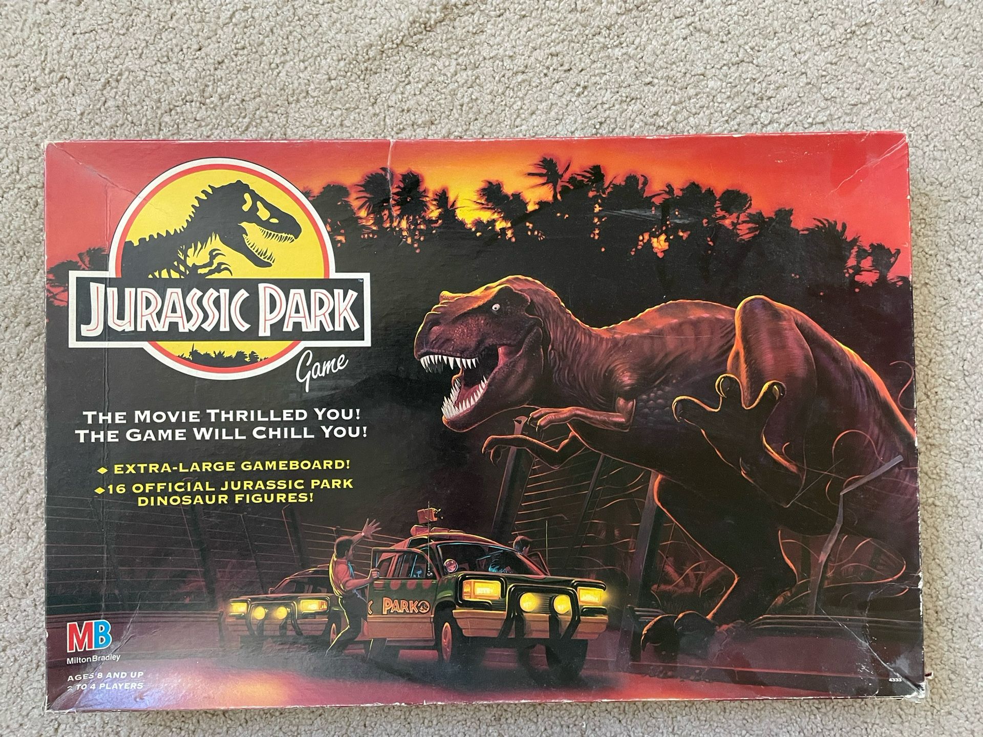 Original Vintage Jurassic Park Board Game 1990’s Milton Bradley