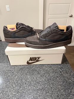 Nike Air Jordan 1 Low OG SP Travis Scott Velvet Brown Size 10