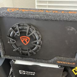 Rockville Sw10ca Powered Subwoofer Amp Combo 