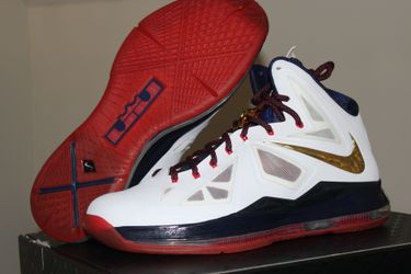 Nike LeBron 10+ w Sport Package Gold Medal Team USA Olympics Size 14 NEW