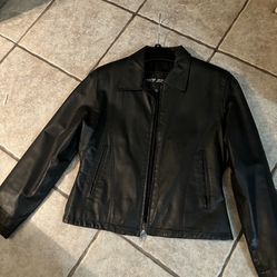 Black, Leather Jacket