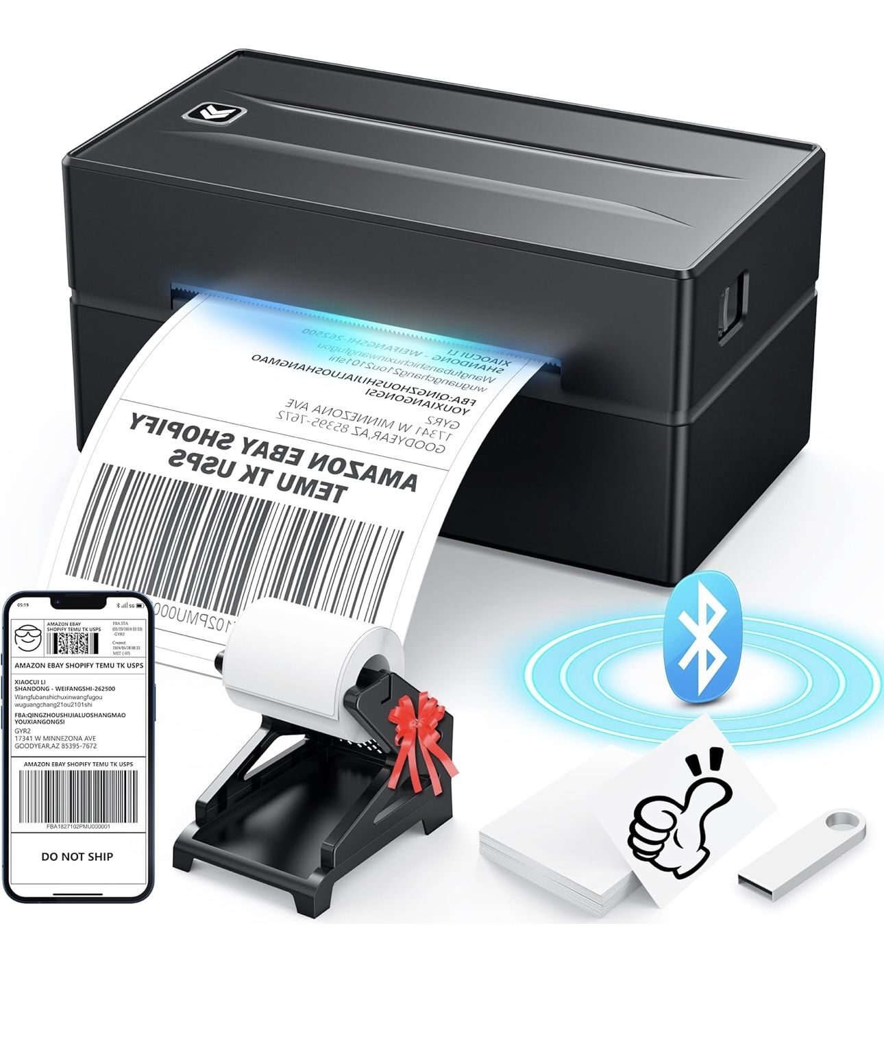 4x6 Label Printer for Small Business, Shipping Package, Amazon, Ebay, Shopify, Etsy, USPS