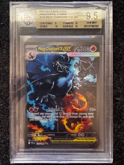 Pokemon BGS 9.5 GEM MINT Mega Charizard X ex 125/094 Phantasmal Flames 2025 SIR