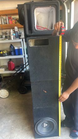 Addictive audio 12 inch sub in ported box Chevy truck