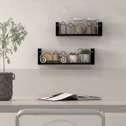 Set of 2 Floating Wall Shelves
