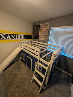 Kids Loft Bed with Slide – Good Condition (twin)