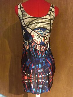 Mosaic owl dress - brand new