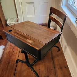 Vintage School Desk