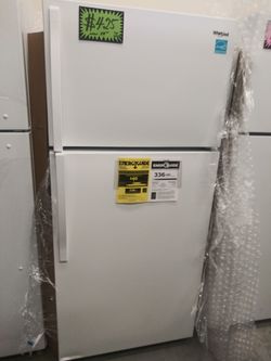 NEW whirlpool 28 in top and bottom fridge