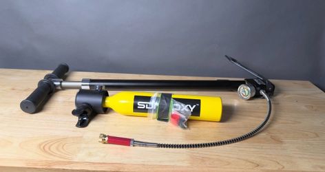 SpiveOxy Mini Scuba Tank + VEVOR High Pressure Hand Pump