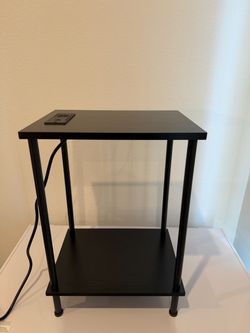 Side Table With Charging Station