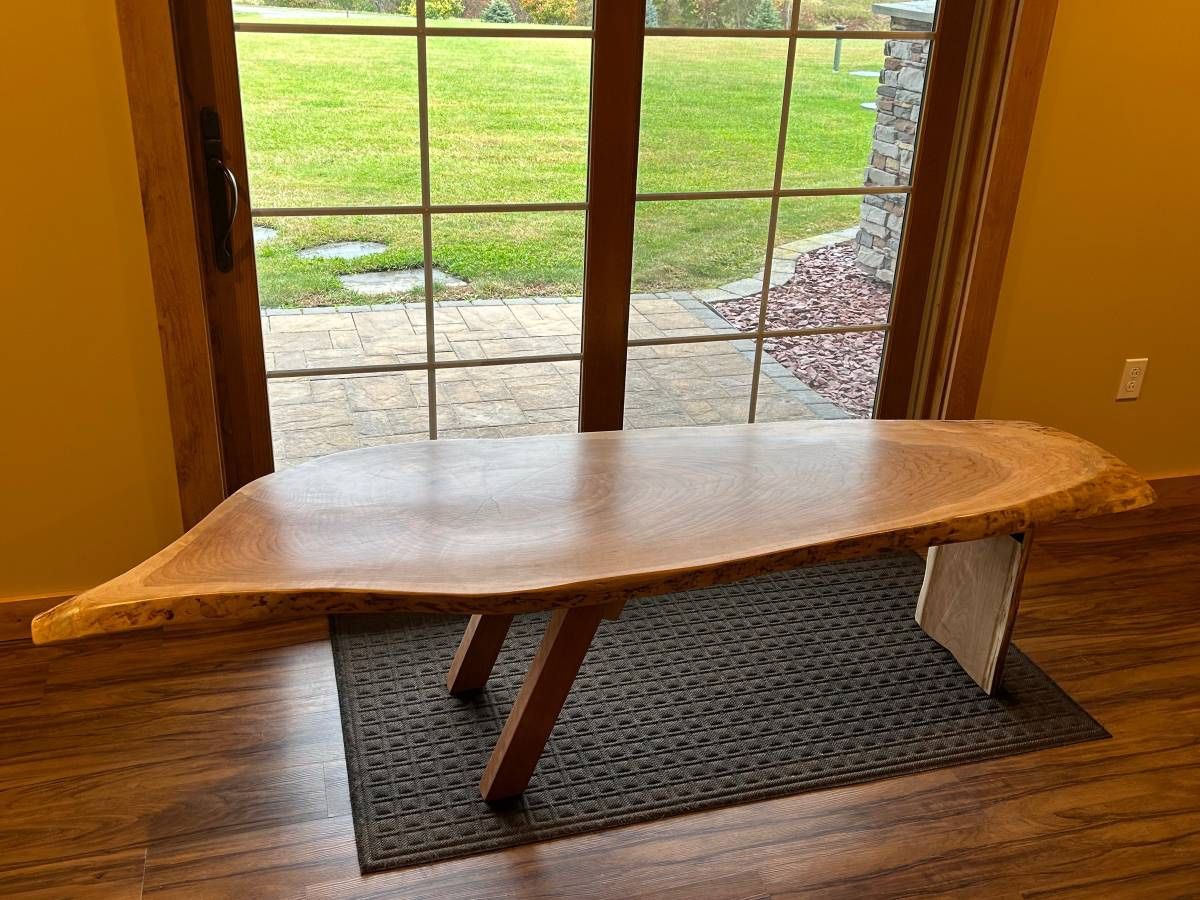 UNIQUE LIVE EDGE BLACK CHERRY COFFEE TABLE or BENCH