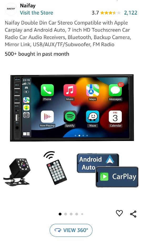 Naifay Car Stereo Apple Carplay & Android Auto