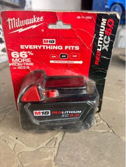 Milwaukee Red Lithium XC.  5.0 Battery