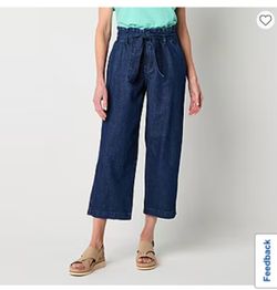 Cropped high waisted jeans