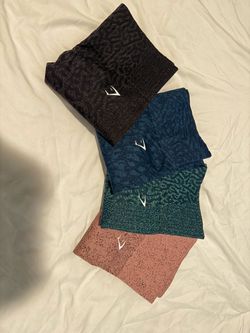 Gymshark High-Waist Leggings Bundle - Black, Navy Blue, Teal, Pink - Adapt