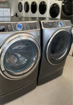 Washer and electric dryer front load set