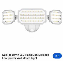 4500|m 3-Head LED Floodlic Switch Controlled 45W Adjustable