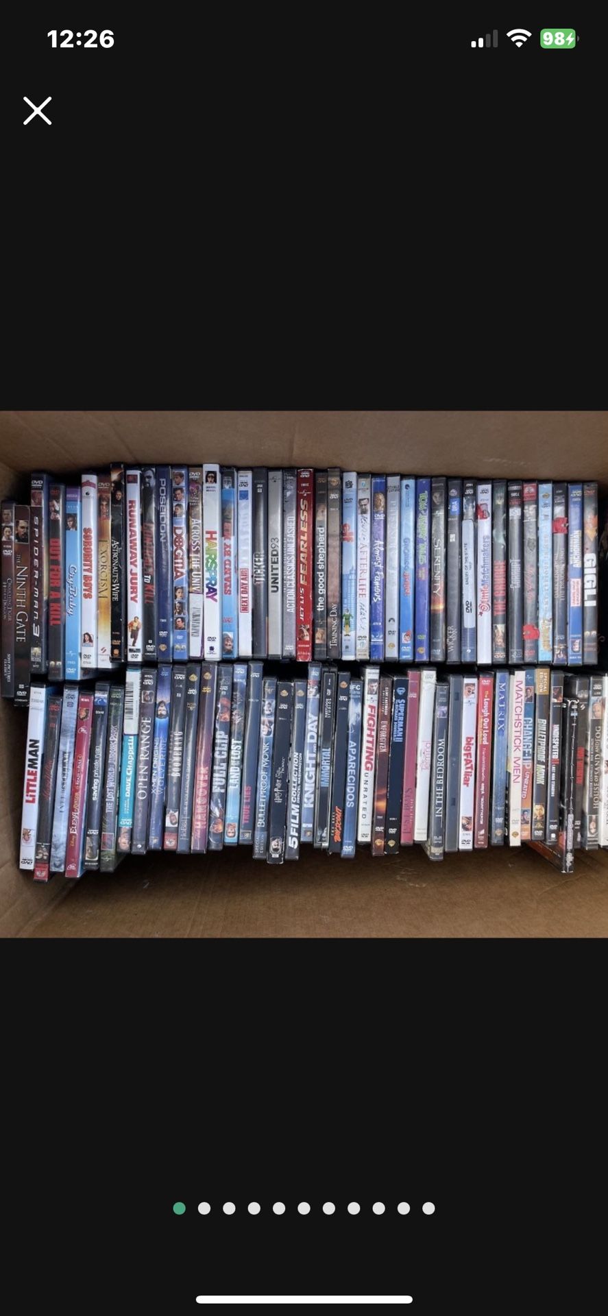 585 + DVD Movies For $250 Cash Firm All Or Nothing Under $.45