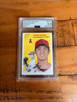 Shohei Ohtani Topps 2020 Heritage Gallery #HT-2 Insert Graded AGS 9.5