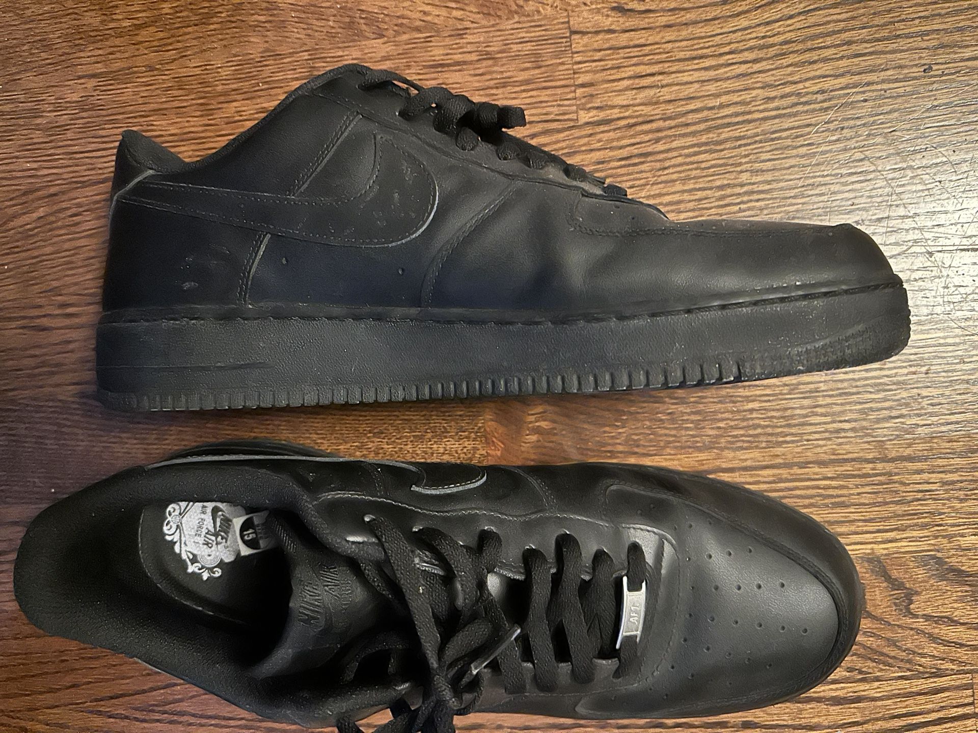 Size 15 Nike Air Force 1s (Black)