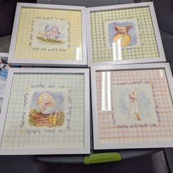Set Of 4 Nursery Wall Art